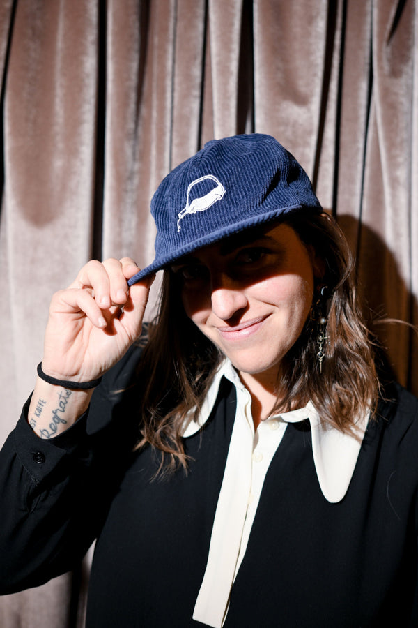 Corduroy Navy Matchbook Hat